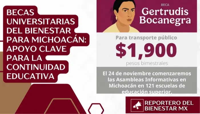 Becas universitarias del Bienestar para Michoacán: Apoyo clave para la continuidad educativa
