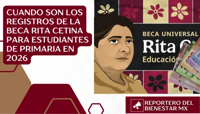 Cuando son los registros de la Beca Rita Cetina para Estudiantes de Primaria en 2026